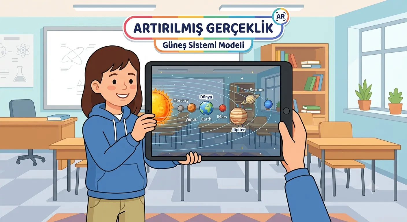 6. Sınıf Bilişim Teknolojileri ve Yazılım Yenilikçi Bilişim Teknolojileri: Artırılmış Gerçeklik görseli