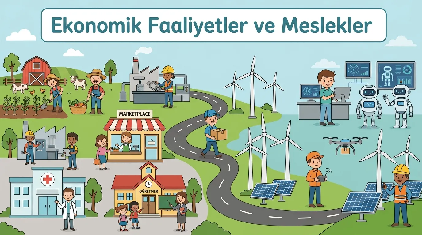 6. Sınıf Sosyal Bilgiler Çiftçi doktor ve robot teknisyeni